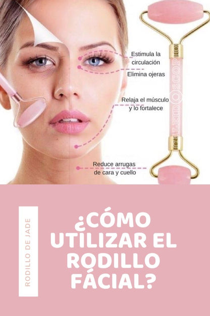 💚 rodillo facial de jade o cuarzo rosa💕