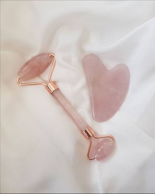 💚 rodillo facial de jade o cuarzo rosa💕